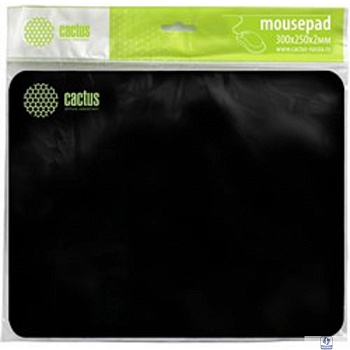Коврик для мыши Cactus Black 300x250x2мм (CS-MPC-P01M)