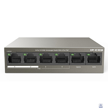 IP-COM F1106P-4-63W Коммутатор PoE неуправляемый 6-Ports 10/100 Mbps Base-TX / 4-Ports PoE (PoE бюджет 58W)