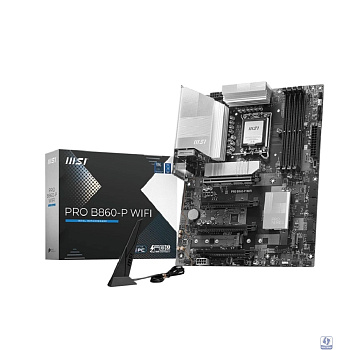 Материнская плата MSI PRO B860-P WIFI Soc-1851 Intel B860 4xDDR5 ATX AC`97 8ch(7.1) 5Gigabit RAID+HDMI+DP