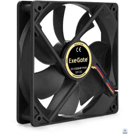 Exegate EX283391RUS Вентилятор ExeGate E12025B4P-PWM, 120x120x25 мм, двойной шарикоподшипник, 4pin, PWM, 22dBA