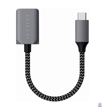 Satechi USB-C to USB 3.0. Цвет серый космос.Satechi USB-C to USB 3.0 Adapter Cable - Space Gray