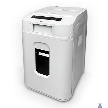 Шредер Heleos АП37-5 белый/белый с автоподачей (секр.P-5) фрагменты 220лист. 37лтр. скрепки скобы пл.карты
