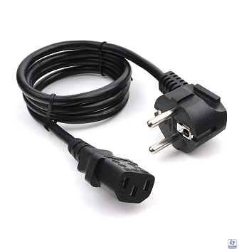 Кабель питания Cablexpert Schuko-C13, 3х1.0мм2, 16А, с заземлением, 1м, черный, пакет (PC-186-1-1M)