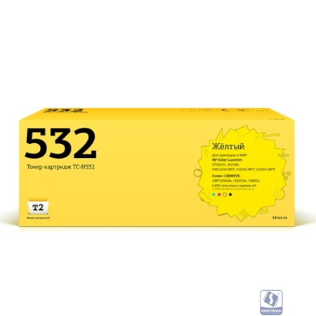 T2 CC532A Картридж  (TC-H532) для CP2025n/CP2025dn/CM2320n MFP/CM2320nf MFP, желтый,с чипом