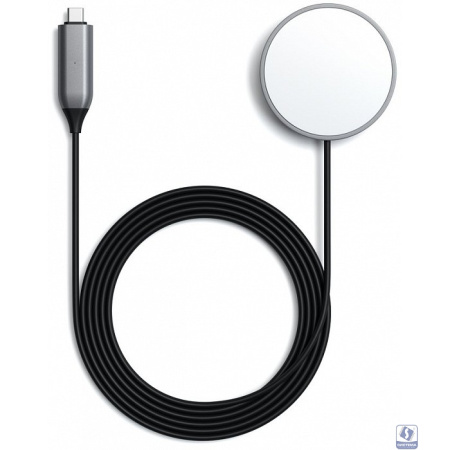 Satechi [ST-UCQIMCM] Беспроводное зарядное устройство  Magnetic Wireless Charging Cable. Интерфейс Type-C, длина 1.5м. Цвет: серый космос.
