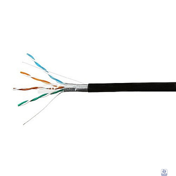 SkyNet Кабель FTP outdoor 4x2x0,46, медный, FLUKE TEST, кат.5e, однож., 100 м, box, черный [CSL-FTP-4-CU-OUT/100]