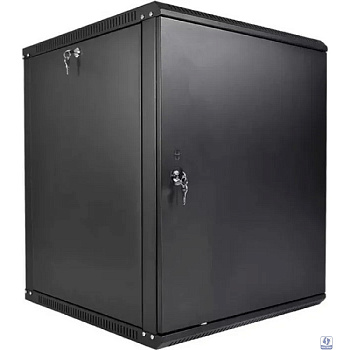 ЦМО Шкаф телекоммуникационный настенный разборный ЭКОНОМ 18U (600 x 650) дверь металл, цвет черный (ШРН-Э-18.650.1-9005)