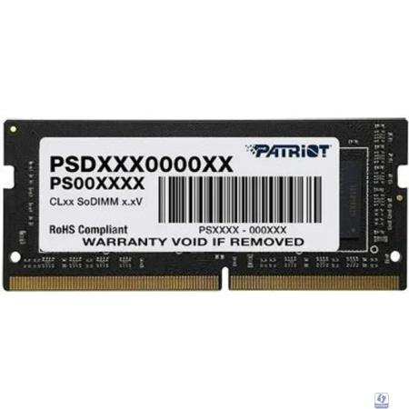 Память DDR4 SODIMM 16Gb 2666MHz Patriot PSD416G266681S RTL PC4-21300 CL19  260-pin 1.2В