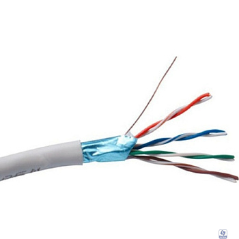 Exegate EX190970RUS Кабель FTP 4 пары кат.5e Exegate CCA, 24AWG, экран, 305м pullbox, серый