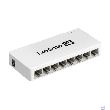 Exegate EX298688RUS Коммутатор неуправляемый ExeGate EDGS-1008C (8-портовый гигабитный UTP 10/100/1000 Base-T, с функцией энергосбережения (EEE), настольный/настенный)