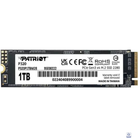 SSD Patriot PCIe 3.0 x4 1TB P320P1TBM28 P320 M.2 2280