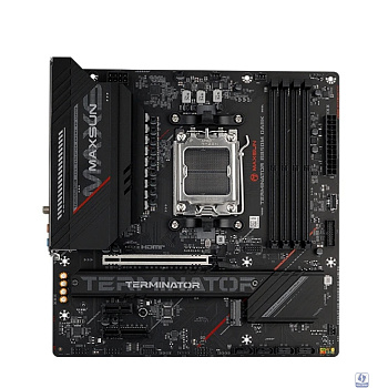 MS-Terminator B850M DARK WIFI (Socket AM5, mATX, 4*DDR5(192Gb), DP/HDMI, 2*SATA3, 3*M.2, 1*PCIEx16/1*PCIEx4, 1* Type-C, 4*USB 2.0, 4*USB 3.2, LAN 1*2.5G, SPDIF, WiFi6E,  RTL)