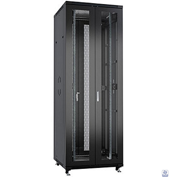 Cabeus ND-05C-42U80/120-BK Шкаф монтажный телекоммуникационный 19" напольный для распределительного и серверного оборудования 42U 800x1200x2055mm (ШхГхВ) передняя и задняя двойные перфорированные двер