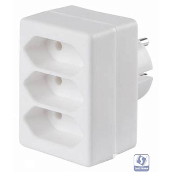 BURO Сетевой разветвитель 3 розетки (BU-PS3F-W), белый (пакет ПЭ) 