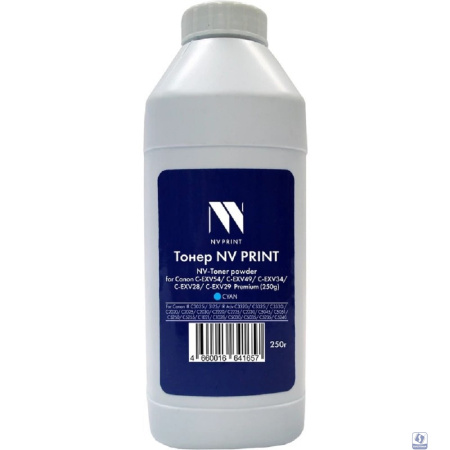 NV Print Тонер + девелопер для Canon C-EXV54, C-EXV49, C-EXV34, C-EXV28, C-EXV29 для IR C3025i, 3125, IR Adv C3320i, C3325i, C3330i, C2020, C2025, C2030, C2220, C2225, C2230, Premium (250г) Cyan 