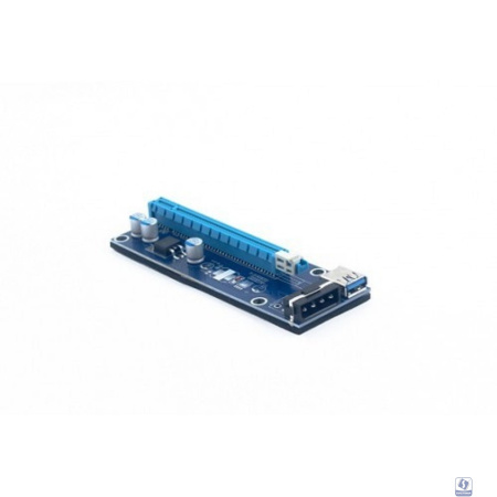 KS-is KS-346 Адаптер удлинитель райзер PCle 1x в 16х с питанием Molex 