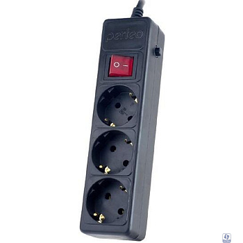 Perfeo Сетевой фильтр "POWER+",PF_A4668 (5,0м, 3 розетки, черный (PF-PP-3/5,0-B))