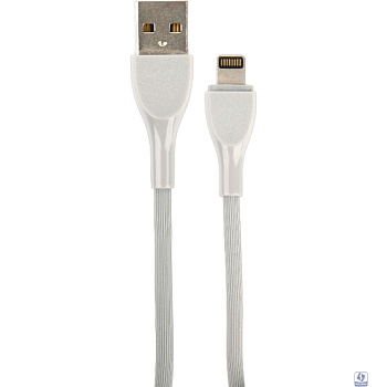 PERFEO Кабель USB A вилка - Lightning вилка, 2.4A, серый, силикон, длина 1 м., ULTRA SOFT (I4332)