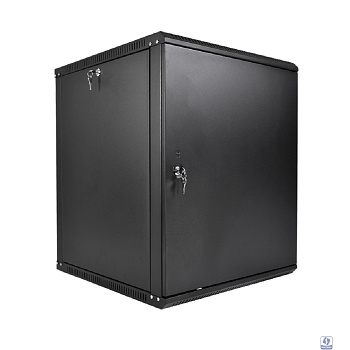 ЦМО Шкаф телекоммуникационный настенный разборный ЭКОНОМ 18U (600 x 520) дверь металл, цвет черный (ШРН-Э-18.500.1-9005)