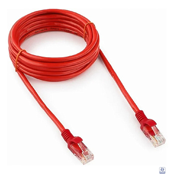 Патч-корд UTP Cablexpert PP12-3M/R кат.5e, 3м, литой, многожильный (красный)