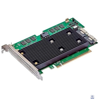 Контроллер/ Broadcom 9670W-16i SGL (05-50113-00003 / 03-50113-00002) , PCIe 4.0 x16, Full Height, 24G SAS/SATA/NVMe, RAID 0,1,5,6,10,50,60, 16port(2x8 SFF-8654), 8GB Cache, SAS4116W ROC, RTL