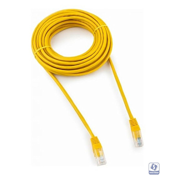 Патч-корд UTP Cablexpert PP12-7.5M/Y кат.5e, 7.5м, литой, многожильный (жёлтый)