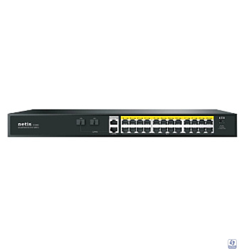 Коммутатор Netis P124GH (L2) 24x100Мбит/с 2x1Гбит/с 1xКомбо(1000BASE-T/SFP) 1SFP 24PoE 24PoE+ 360W неуправляемый