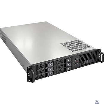 Exegate EX264268RUS Серверный корпус Exegate Pro 2U660-HS06 <RM 19",  высота 2U, глубина 660, без БП, 6xHotSwap, USB>