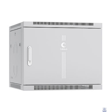 Cabeus SH-05F-9U60/35m Шкаф телекоммуникационный настенный 19" 9U 600x350x501mm (ШхГхВ) дверь металл, цвет серый (RAL 7035)