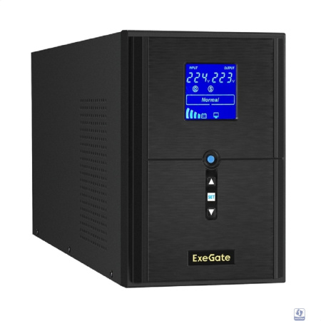Exegate EX295989RUS ИБП (инвертор, синус, для котла) ExeGate SineTower SZ-2000.LCD.AVR.3SH.1C13.USB <2000VA/1600W, чистая синусоида, LCD дисплей, AVR, 3*Schuko+1*C13, USB, линейно-интерактивный, внешн