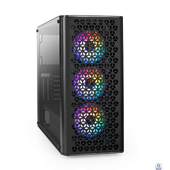 Exegate EX294971RUS Корпус Miditower ExeGate EVO-9202-NPX500 (ATX, БП 500NPX с вент. 12 см, с окном, 1*USB+1*USB3.0, аудио, 3 вент. 12см с RGB подсветкой)
