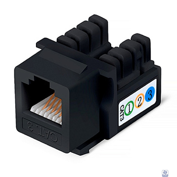 Cabeus KJ-RJ12-90-BK Degree Вставка Keystone Jack, RJ-12(6P6C), угол 90 градусов, 110 IDC, черная