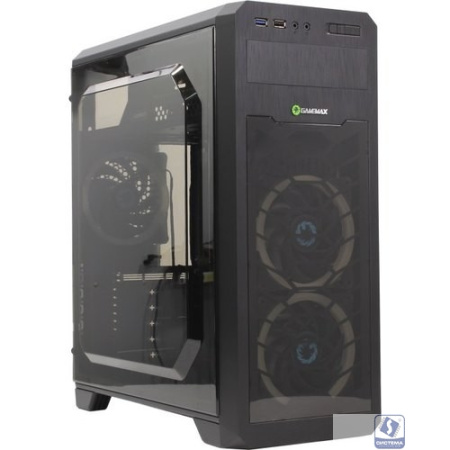 GameMax Корпус G563 без БП (Midi Tower, ATX, LED, Черн., Прозрач. бок. и фронт. панель, USB 3.0)