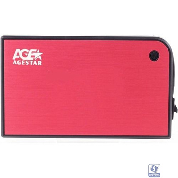 AgeStar 3UB2A14 (RED) Внешний корпус для HDD/SSD AgeStar 3UB2A14 SATA II пластик/алюминий красный 2.5"