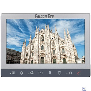 Falcon Eye Milano Plus HD Видеодомофон: дисплей 10" TFT; механические кнопки; подключение до 2-х вызывных панелей и до 2-х видеокамер ; OSD меню; адресный интерком до 6 мониторов; питание AC 220В