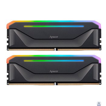 Apacer DDR5 DIMM 32GB  6000MHz NOX RGB Black Gaming Memory CL38 1.35V Kit (2x16GB) (Retail) 2048*8  Heat Sink (Retail) 3 years (AH5U32G60C622NBAA-2)