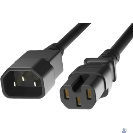 KS-is Кабель питания  KS-857B-1.5 IEC-C14 - IEC-C15 1.5м черный