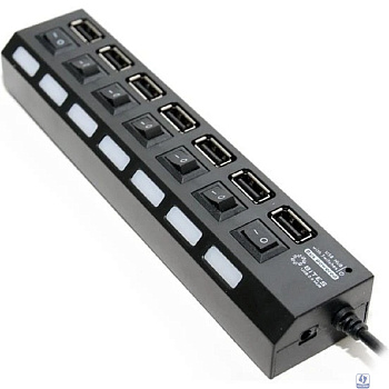 5bites HB27-203PBK Концентратор 7*USB2.0 / БП 5В-2А / 1M / BLACK