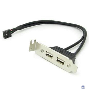 ORIENT C026, Планка портов в корпус 2xUSB 2.0, Low Profile, длина кабеля 30см, oem (30826)