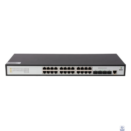 SNR-S5210G-24TX-2AC Управляемый коммутатор уровня 2+, 24 порта 10/100/1000Base-T, 4 порта 1/10G SFP+, Два встроенных БП ~220V AC