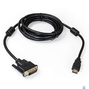 Exegate EX284907RUS Кабель HDMI-DVI ExeGate EX-CC-HDMIM-DVIM-3.0 (19M/25M, dual link, 3м, 2 фильтра, позолоченные контакты)