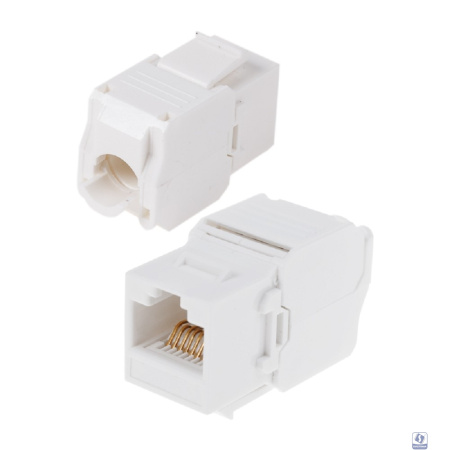 Rexant (05-1052) Модуль Keystone Jack RJ-45(8P8C) UTP, CAT 6, тип 180 градусов, самозажимной, белый