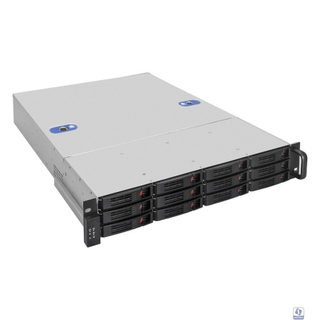 Exegate EX293401RUS Серверный корпус ExeGate Pro 2U660-HS12 <RM 19", высота 2U, глубина 660, БП 1U-1100ADS, 12xHotSwap>