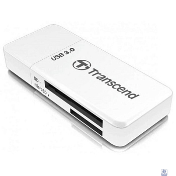 Внешний картридер USB 3.0 Multi-Card Reader F5 All in 1 Transcend [TS-RDF5W] White