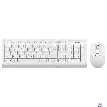 Повреждение упаковки Клавиатура + мышь A4Tech Fstyler FG1012 клав:белый мышь:белый USB беспроводная Multimedia [1599042]