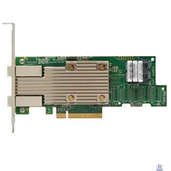 HBA-адаптер Broadcom SAS 9400-8i8e SGL (05-50031-02) PCIe 3.1 x8 LP, Tri-Mode SAS/SATA/NVMe 12G HBA, 16port(2*int SFF8643+2*ext SFF8644), 3516 IOC 