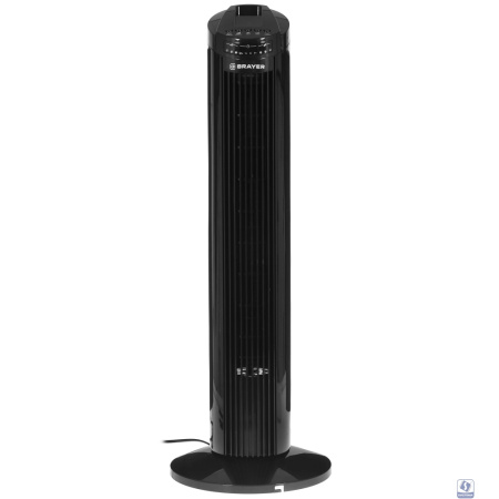 Повреждение упаковки BRAYER BR4958BK Колонный вентилятор BRAYER, механ.упр.,пульт ДУ,вращение90°,мощ-ть50Вт,защита от перегрева