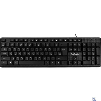 Defender Клавиатура Daily HB-162 RU,черный,104 кнопки +FN, 1.8м