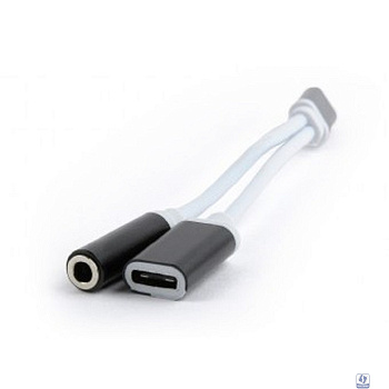 Cablexpert Переходник USB Type-C/Jack3.5 F+ Type-C F, черный, блистер (CCA-UC3.5F-02)