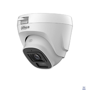 DAHUA DH-HAC-T5E20P-A-0280B Уличная турельная HDCVI-видеокамера 2Мп; CMOS; 2.8мм; ИК 20м; микрофон; IP67; корпус: пластик